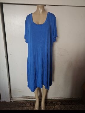 Premise Royal Blue Scoop Neck Tunic Dress